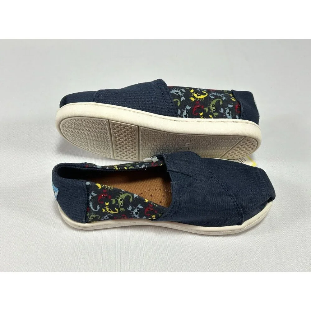 TOMS‎ Tiny Classic Canvas Toddler 9 Navy Scorpions Style #10010694